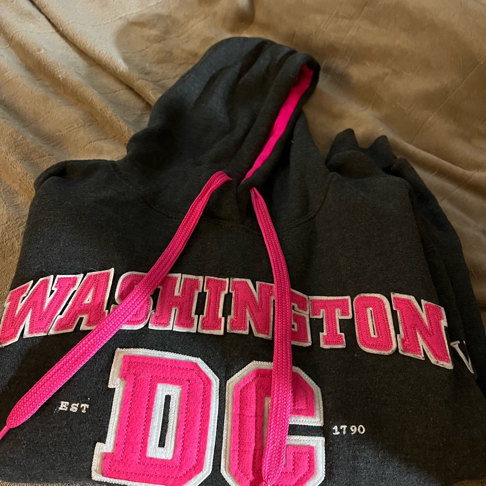 Washington DC pink and black sweatshirt